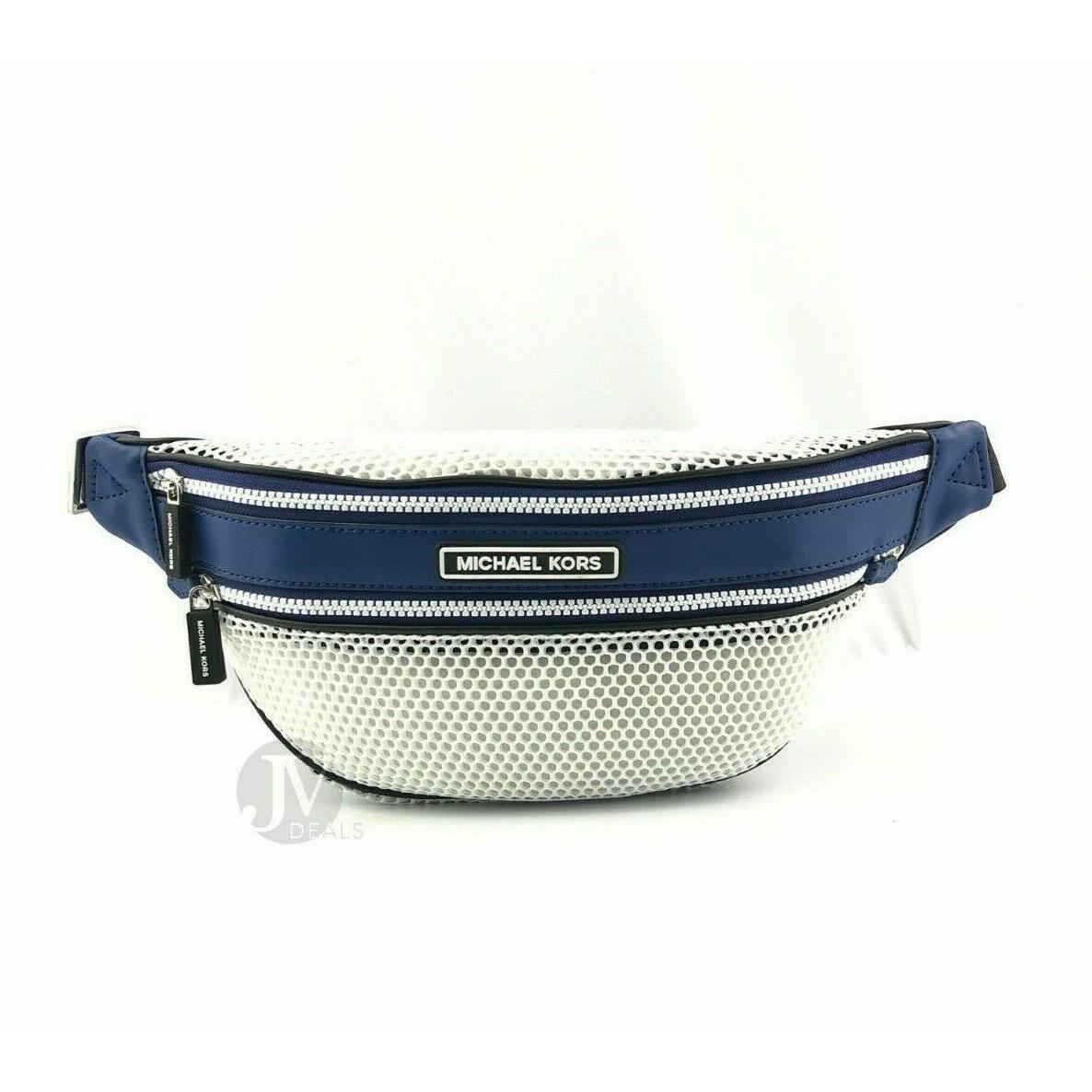 Michael Kors Sport Danika Mesh Waist Pack Fanny Belt Bag - Exterior: White/Blue