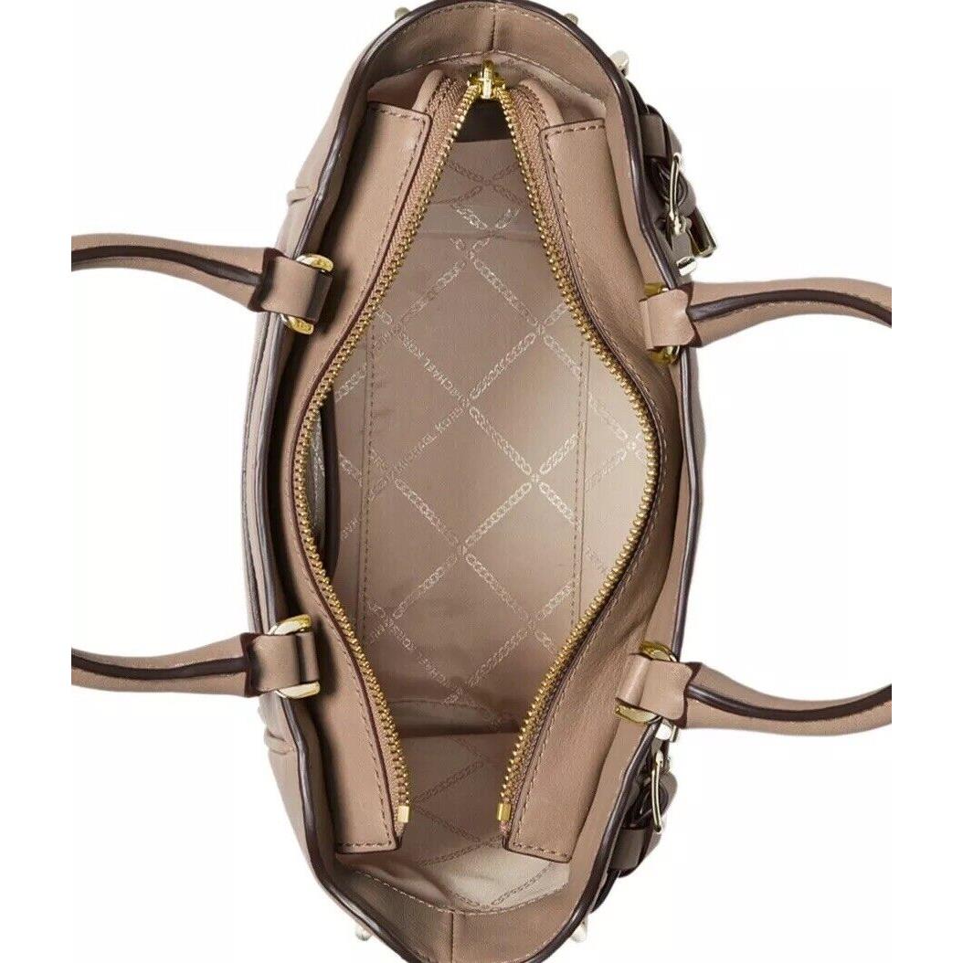 Michael Kors Amelia Top Zip Small Tote Bag Truffle Gold Leather Zip Closure - Kors - 192877136149 |