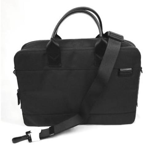 Michael Kors Men Black Durable Nylon Leather Large Travis Briefcase 37T6TVSA7C