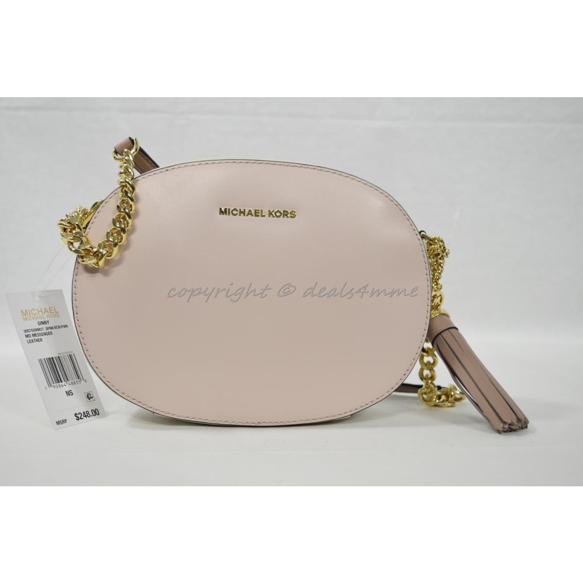 Michael Kors Ginny Medium Coloblock Leather Messenger Shoulder/crossbody Bag