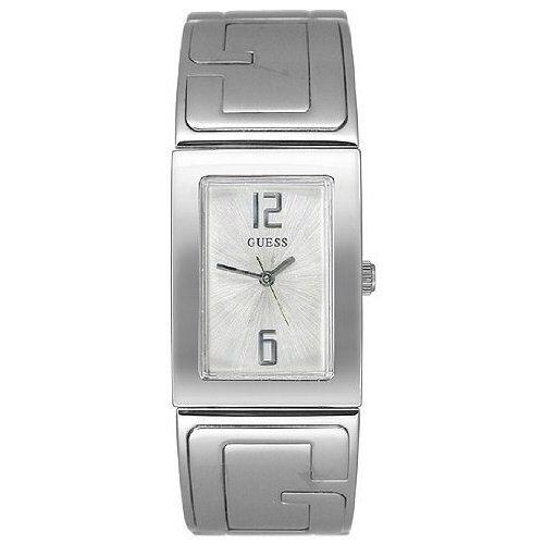 New- Guess Silver Tone S/steel Bracelet Link Lady`s Logo WATCH-U10031L1