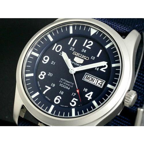 Seiko Mens 5 Sports Analog Dress Automatic Japan Watch SNZG11J1