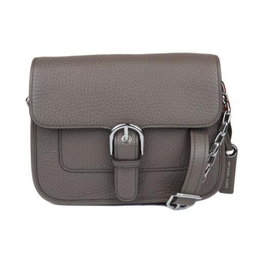 Michael Kors Women`s Cinder Grey Cooper Medium Leather Messenger Purse Bag Ret - Grey
