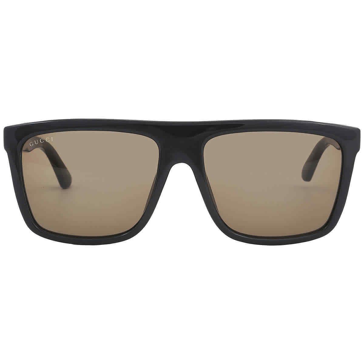 Gucci Brown Browline Men`s Sunglasses GG0748S 002 59 GG0748S 002 59