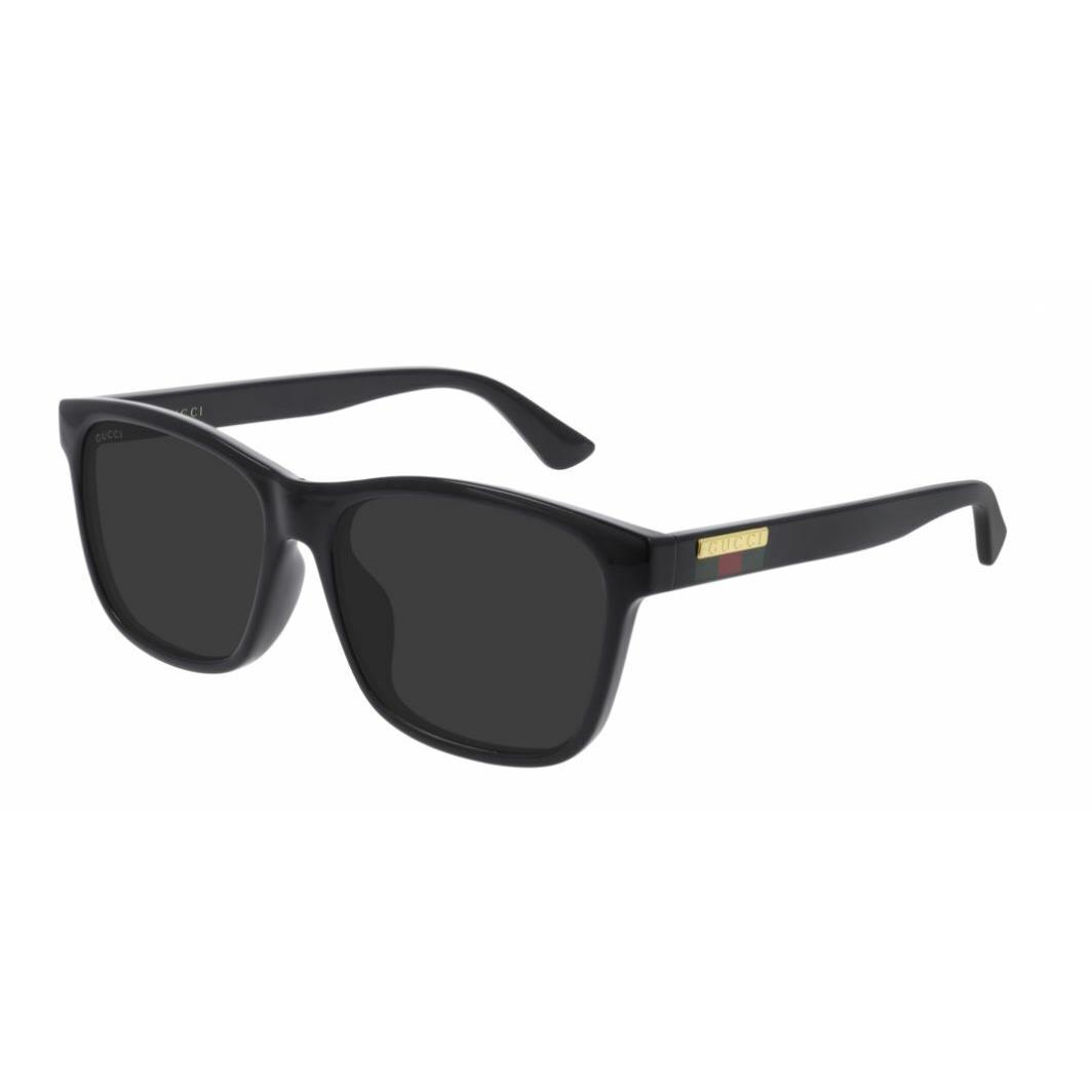 Gucci GG 0746SA 001 Black/gray Rectangle Men`s Sunglasses