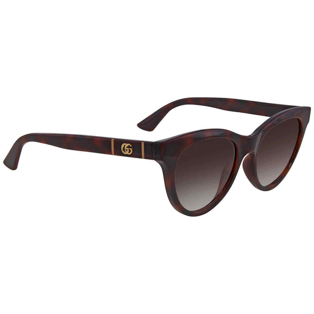 Gucci Brown Cat-eye Ladies Sunglasses GG0763S 002 53 GG0763S 002 53