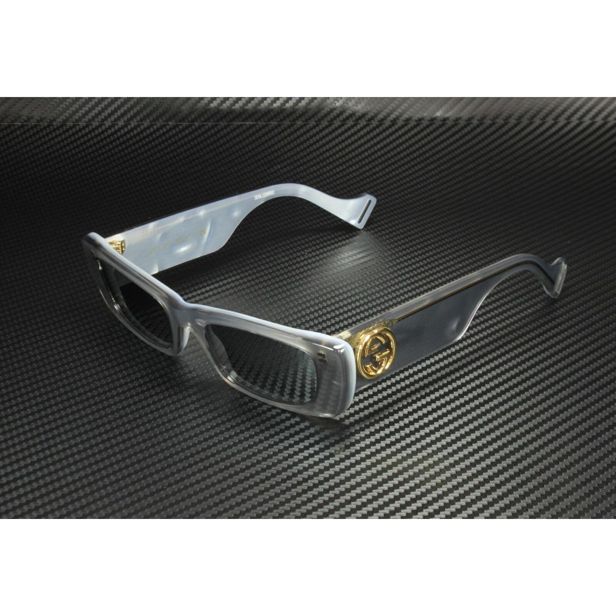 Gucci GG0516S 002 Square Grey White Grey Silver 52 mm Women`s Sunglasses - Frame: Gray, Lens: Silver