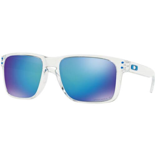Oakley Holbrook XL Polished Clear/prizm Sapphire Polarized Square Sunglasses