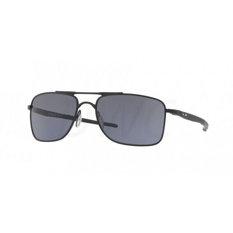 Oakley OO4124 412401 Gauge 8 Black Grey Mens Sunglasses - Frame: Black, Lens: Gray