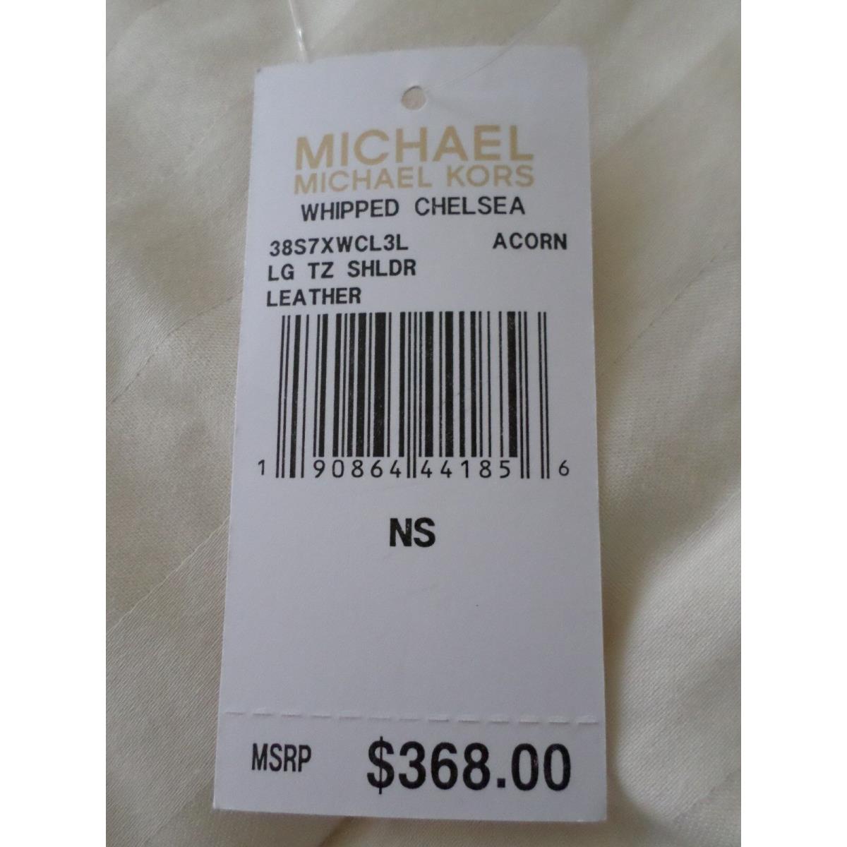 NWT Michael Kors WHIPPED CHELSEA Large TZ Shoulder Bag Acorn Leather  38S7XWCL3L