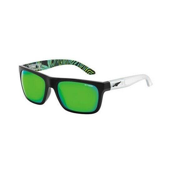 Arnette Special Dropout Sunglasses Gloss Black/green/clear Citrus No Case/cloth