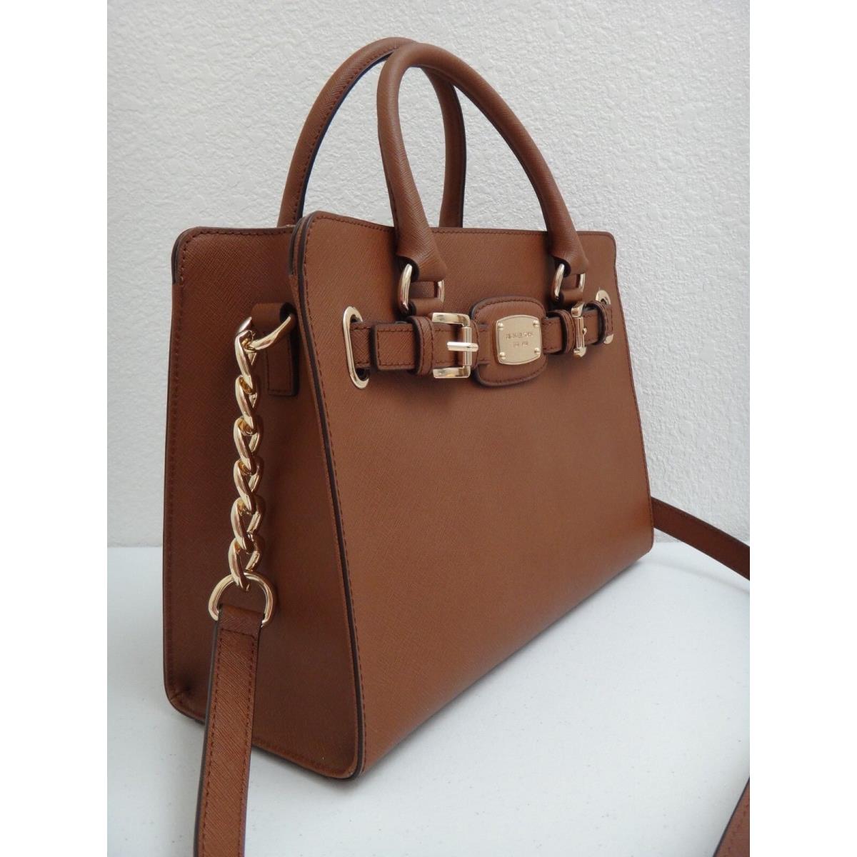 Michael Kors Hamilton Women`s MK Satchel Bag Luggage Saffiano Leather 38H7XHMS3L