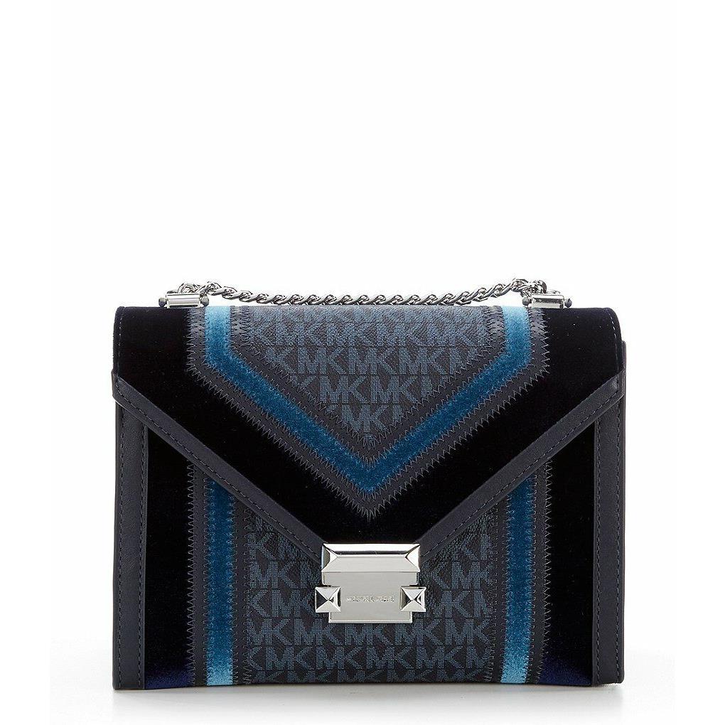 Kors Whitney Signature Colorblock Shoulder Bag. Admiral Blue