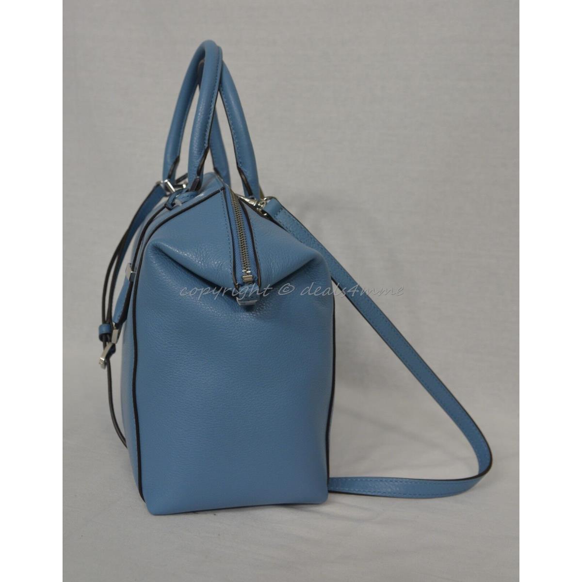 Michael Kors Riley Large Satchel/shoulder Bag in Sky - Light Blue Leather