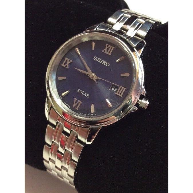 Seiko Core Series Women s Stainless Steel Blue Dial Solar Powered