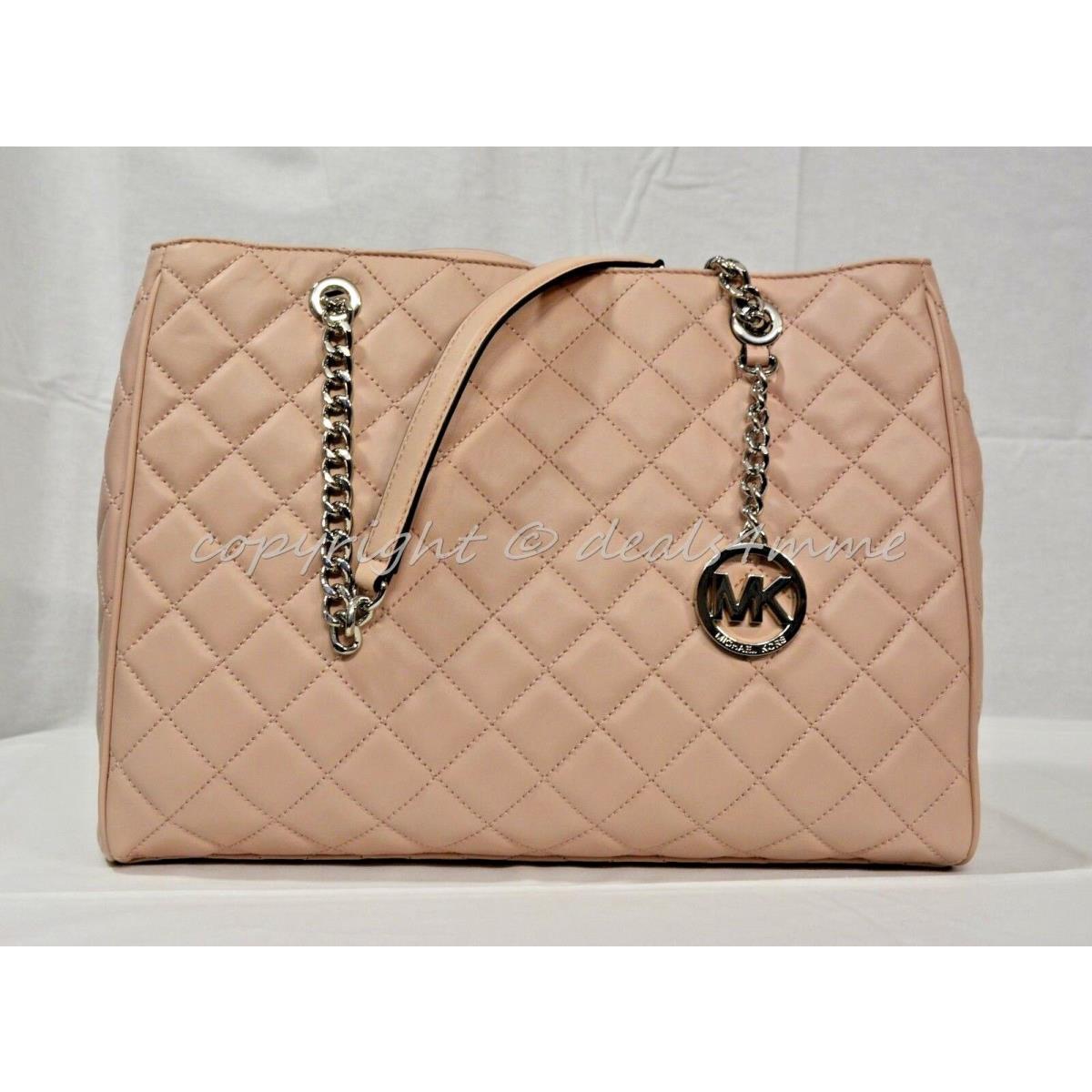 Michael Kors Susannah Large Quilted-leather Tote/shoulder Bag in Ballet Pink