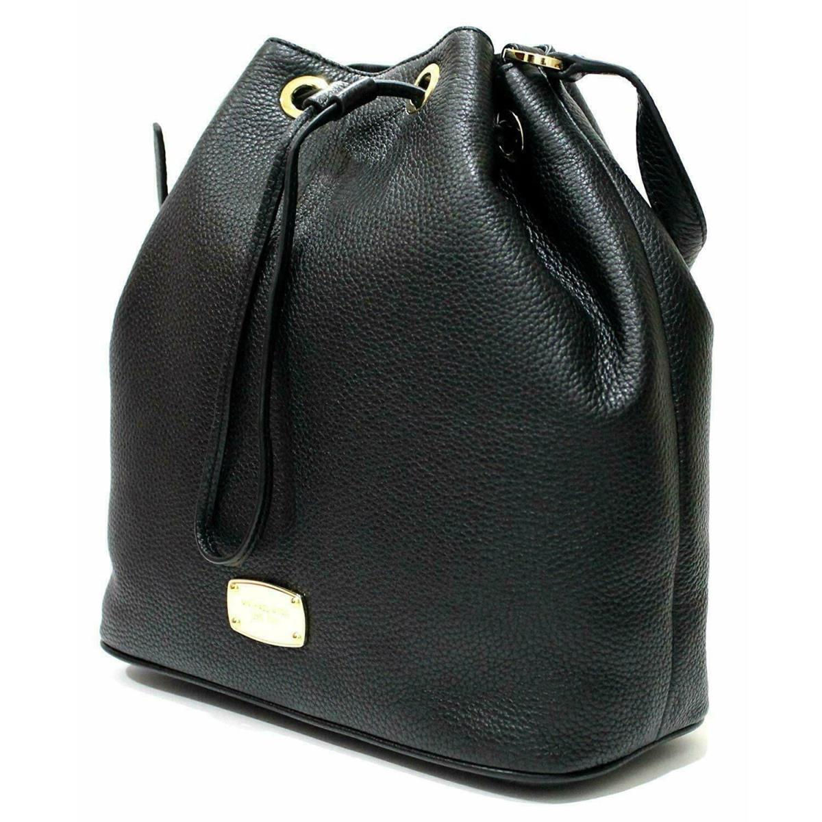 Michael Kors Jules Large Convertible Drawstring Leather Shoulder Bag-black