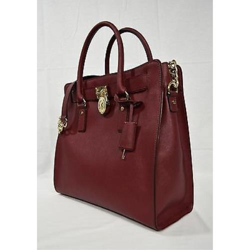 Michael Kors Large North South Hamilton Specchio Satchel/shoulder Bag in Cherry