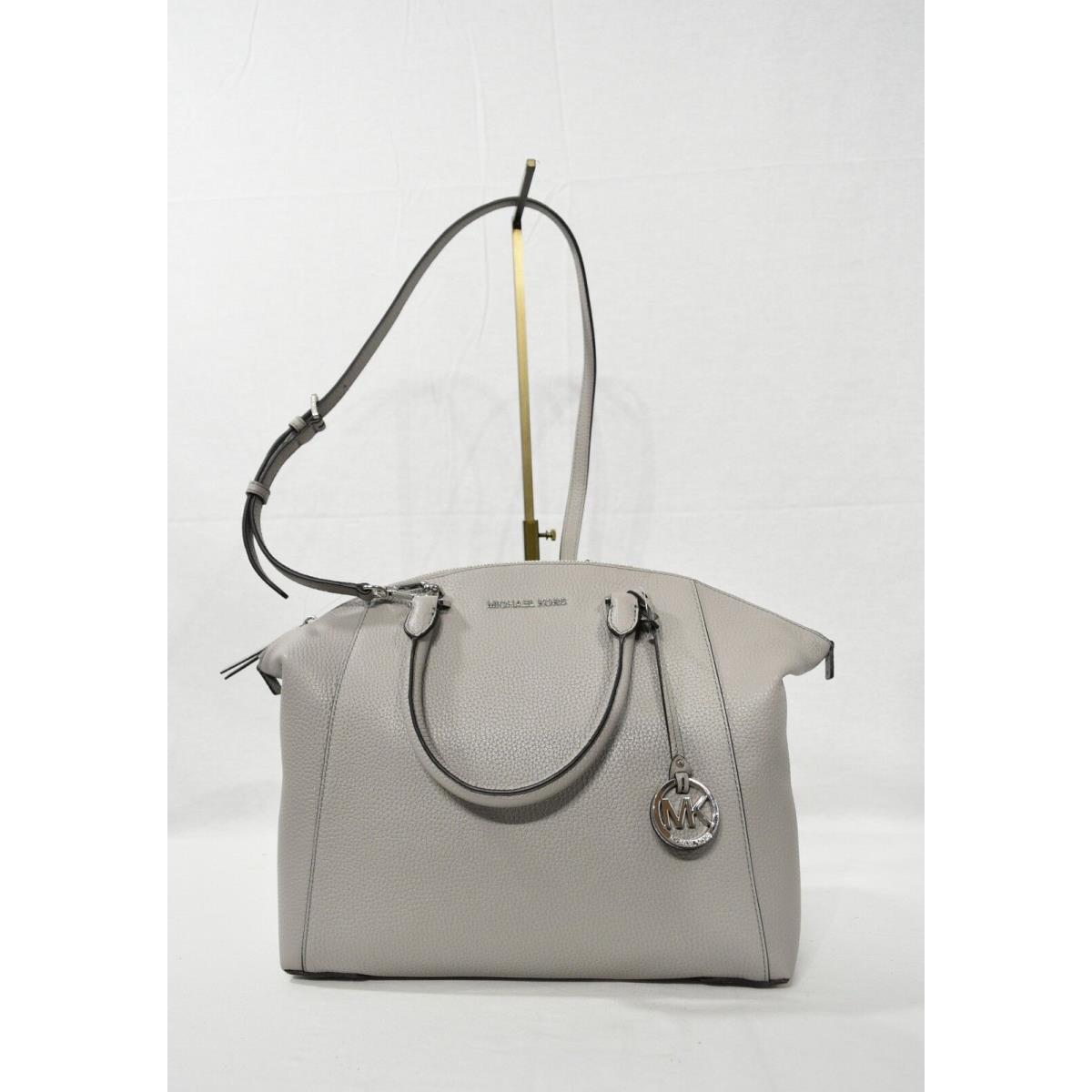 Michael Kors Riley Large Satchel/shoulder Bag in Pearl Grey with Silver Hardware