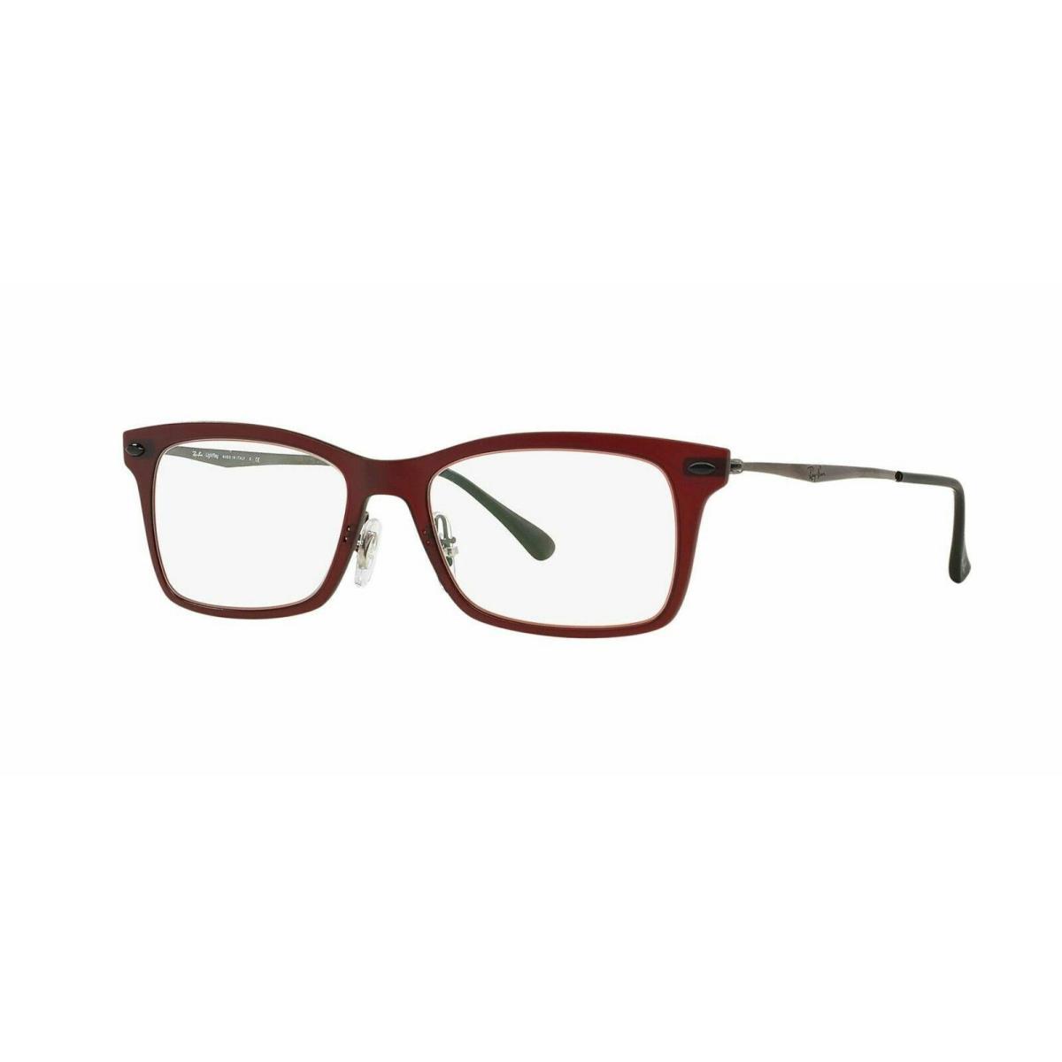 Ray-ban RB7039-5456 Lightray Dark Matte Red Gunmetal Rx Eyeglasses