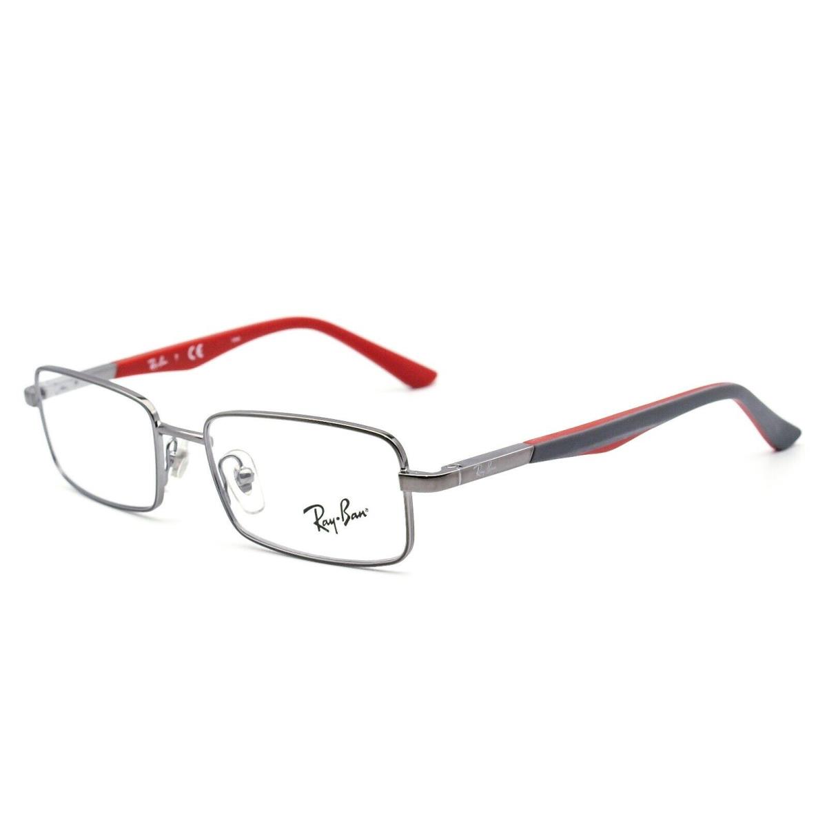 Ray Ban Kids` Eyeglasses RB 1033 4008 Silver Red Rectangular Frame 47 16 125