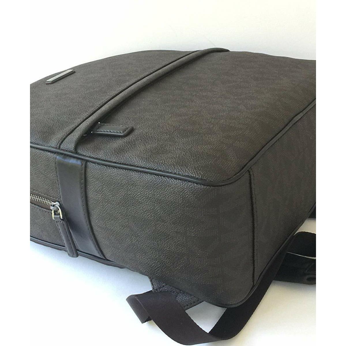 Michael Kors MK Jet Set Men`s Canvas Backpack-brown 37T6SMNB3B