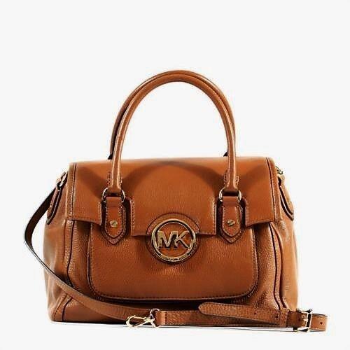 Michael Kors Margo Luggage Brown Leather Cross Body Shoulder Satchel Hand Bag