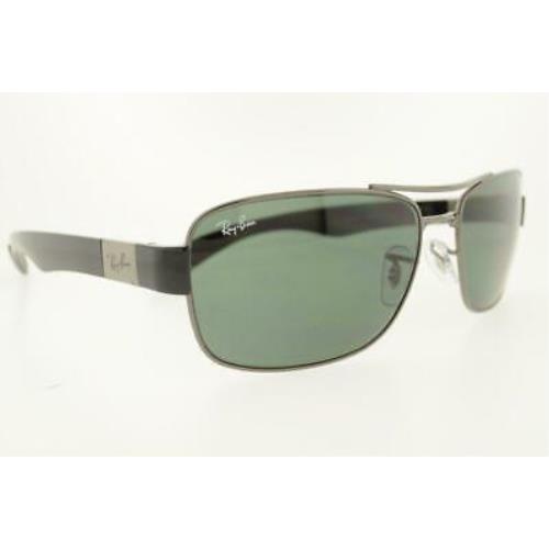 Rayban Sunglasses 3522 004/71 61MM Gunmetal Frame with Green Lenses