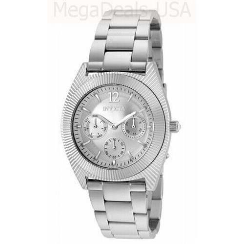 Invicta Women`s 25247 Angel Quartz Chronograph Silver Dial Watch