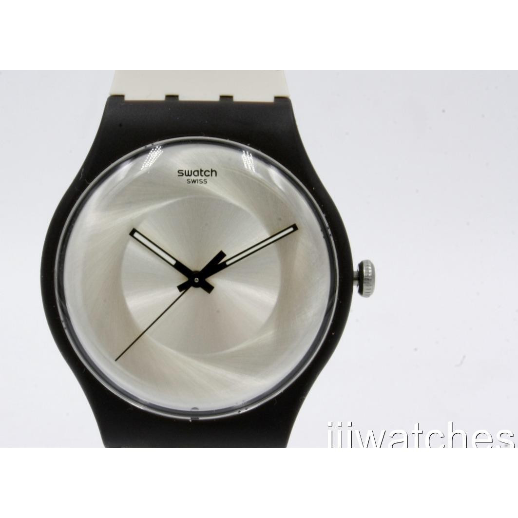 Swatch Avenida Pale Beige Silicone Watch 43mm SUOC104