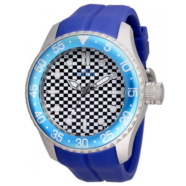 Invicta 28431 Pro Diver Men`s Watch - White Dial, Blue Band
