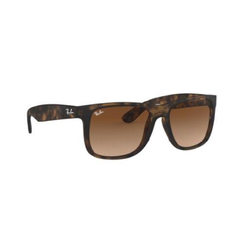 Ray-ban Justin Classic Tortoise Nylon Gradient 51mm Sunglasses RB4165 71013 51 - Frame: Brown, Lens: Brown