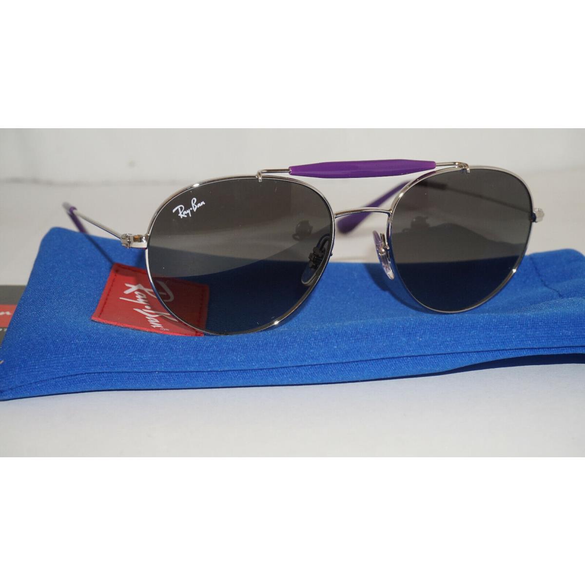 Ray Ban JR Kid Sunglasse Aviator Silver Grey Gradient RJ9542S 265/11 50 130