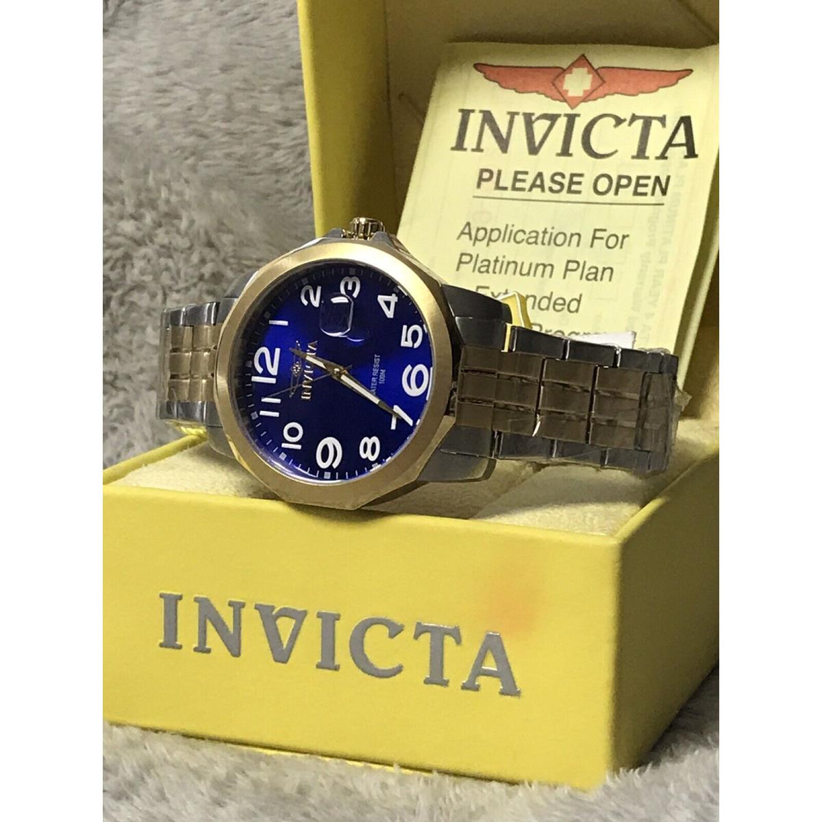 Invicta watch  - Blue Face, Blue Dial, Gold & Silver Band 6