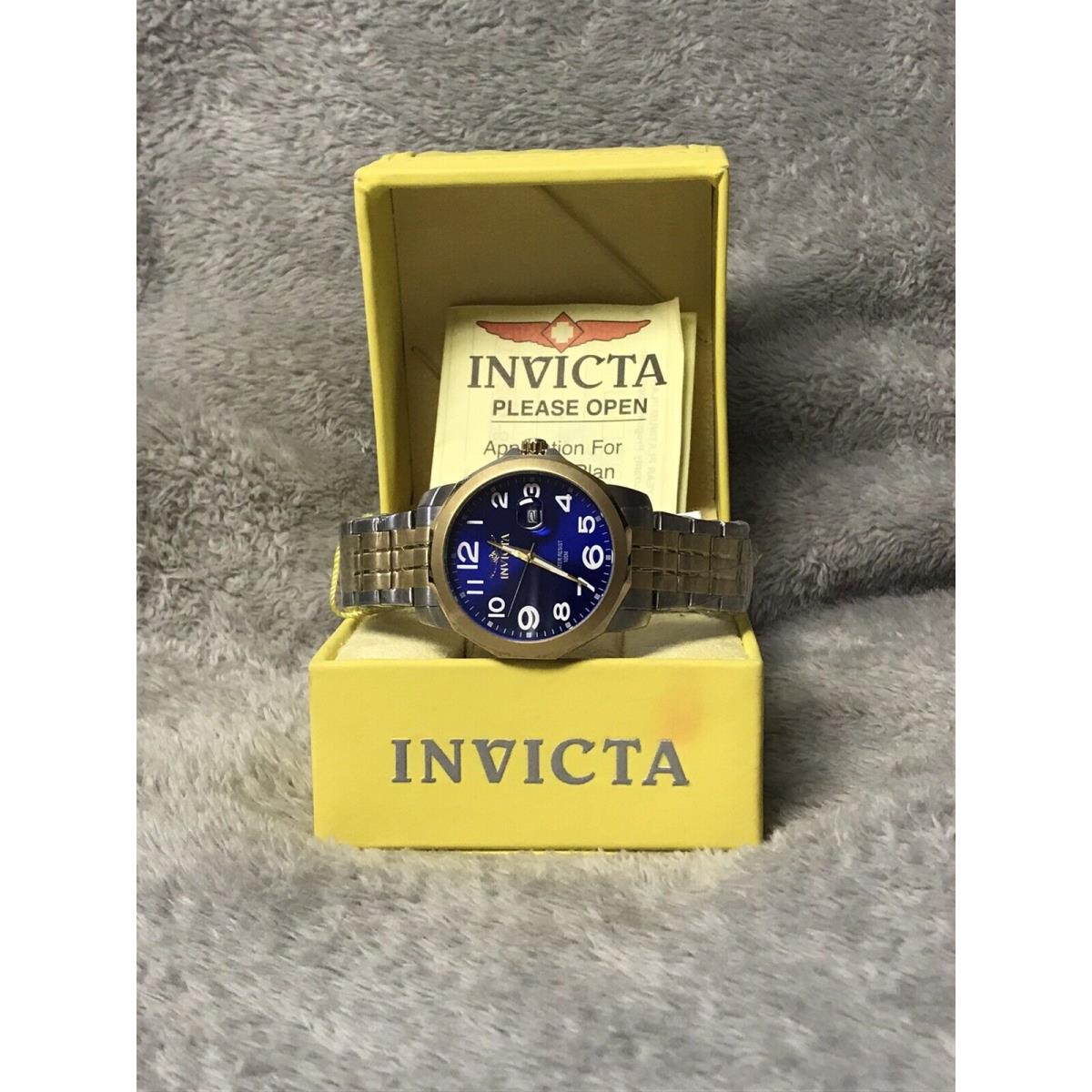 Invicta watch  - Blue Face, Blue Dial, Gold & Silver Band 7