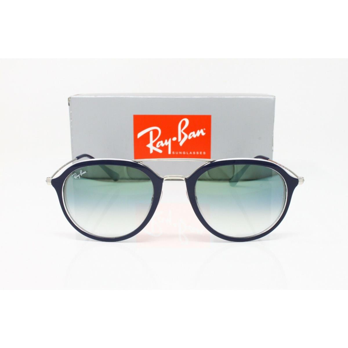 Ray Ban Sunglasses Pilot Blue Transparent Silver Size 50mm