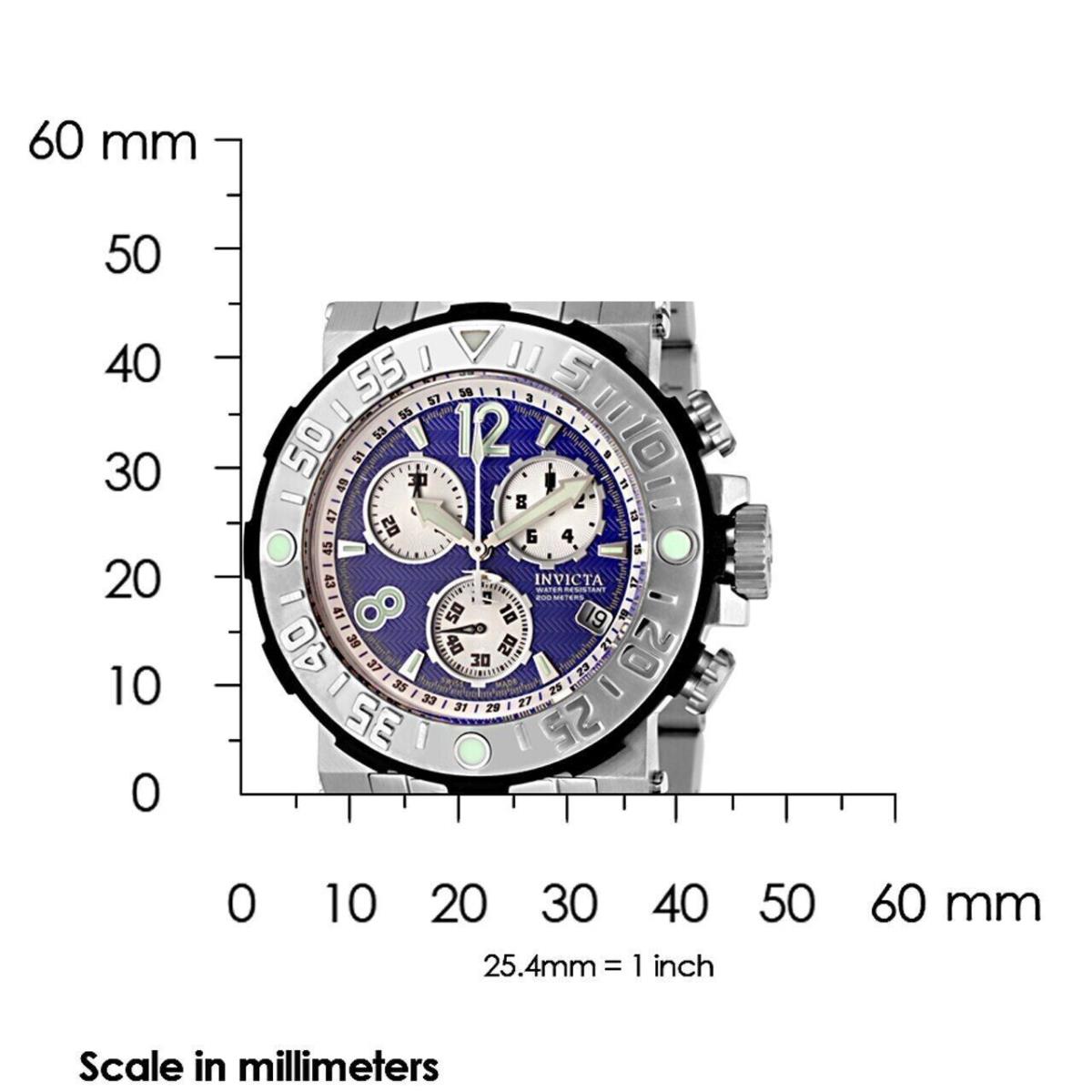Invicta watch  - Dial: Blue, Band: Silver, Bezel: Black