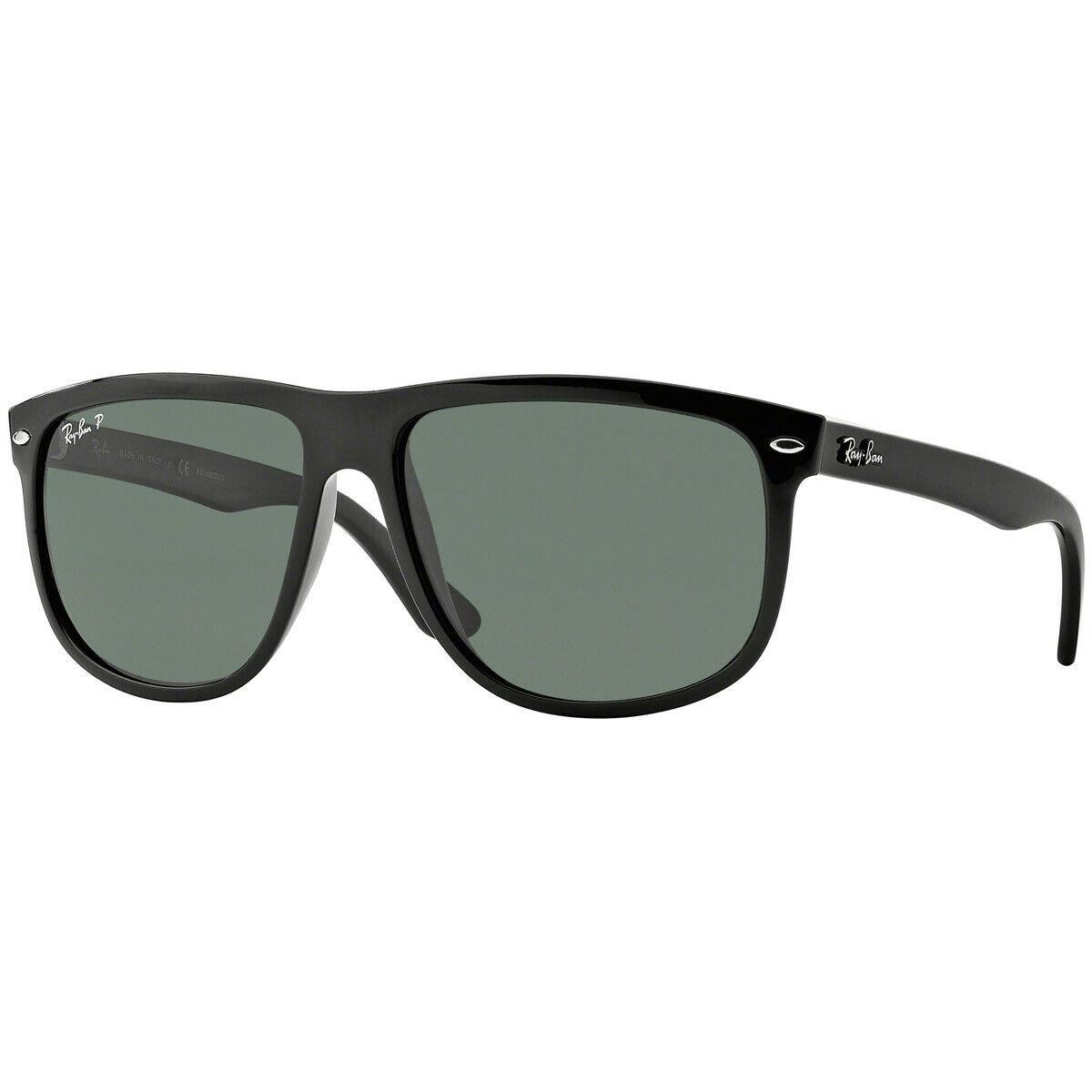 Ray-ban Highstreet Black Frame Polarized Green Lens Sunglasses RB4147 601/58 60 - Frame: Black, Lens: Green