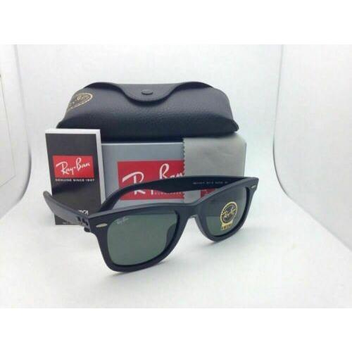 Ray-Ban sunglasses WAYFARER - Matte Black Frame, Crystal Green Lens 10