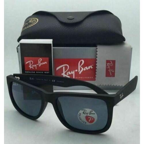 Ray-Ban sunglasses JUSTIN - Matte Black Frame, Blue Lens 8