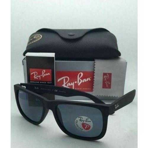 Ray-Ban sunglasses JUSTIN - Matte Black Frame, Blue Lens 1
