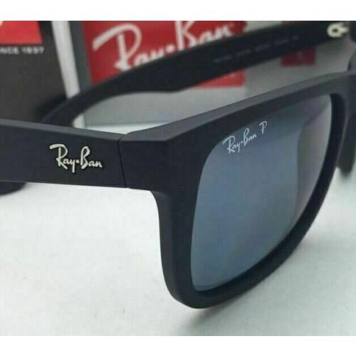 Ray-Ban sunglasses JUSTIN - Matte Black Frame, Blue Lens 5