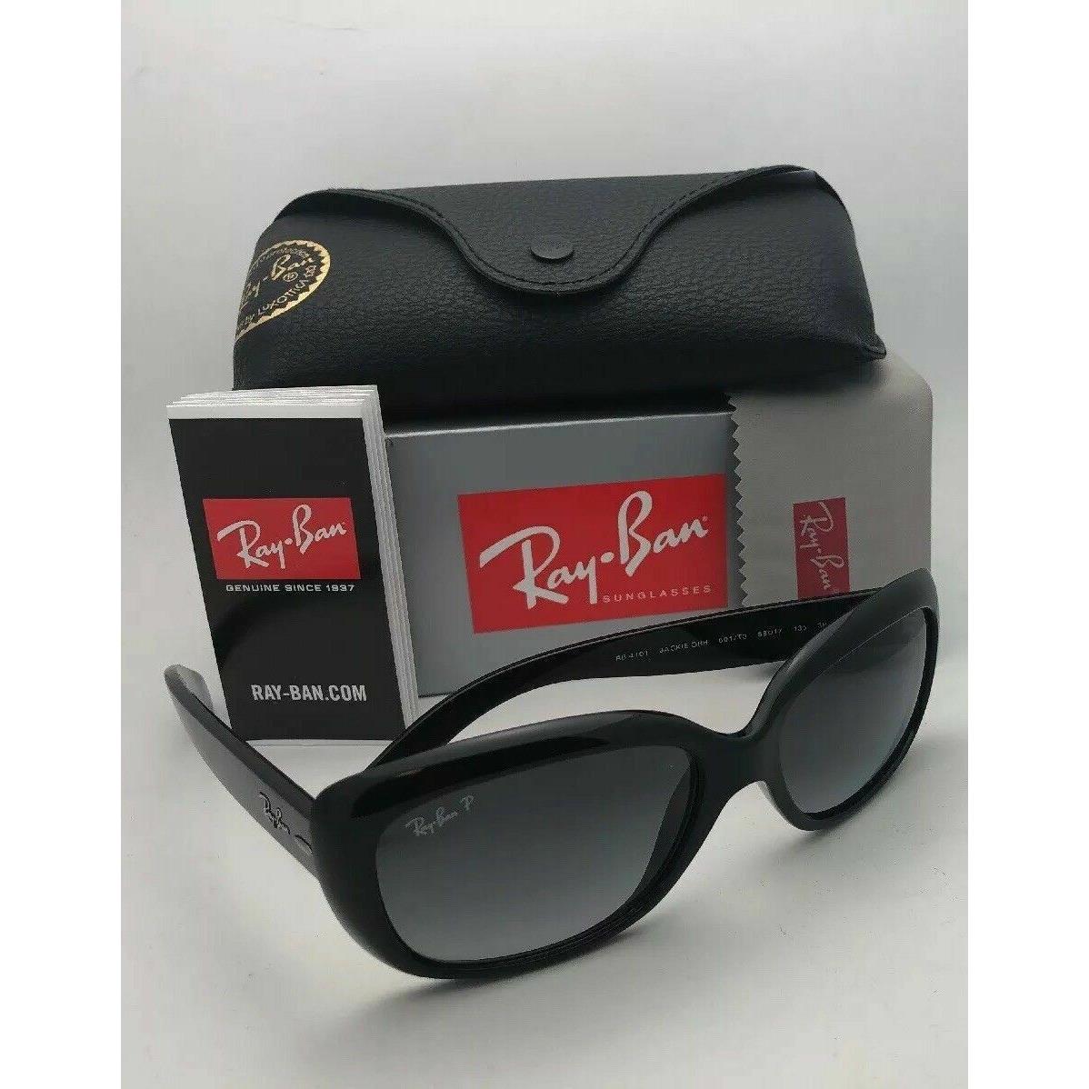 Polarized Ray-ban Sunglasses Jackie Ohh RB 4101 601/T3 Black Frame w ...