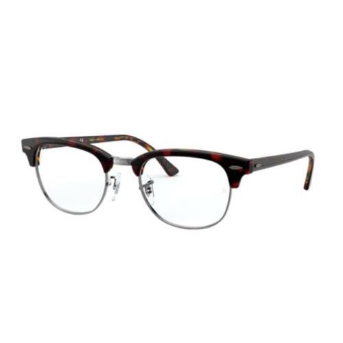 Ray-ban Clubmaster Rx-able Eyeglasses RB 5154 5911 51-21 Red Tortoise Frames