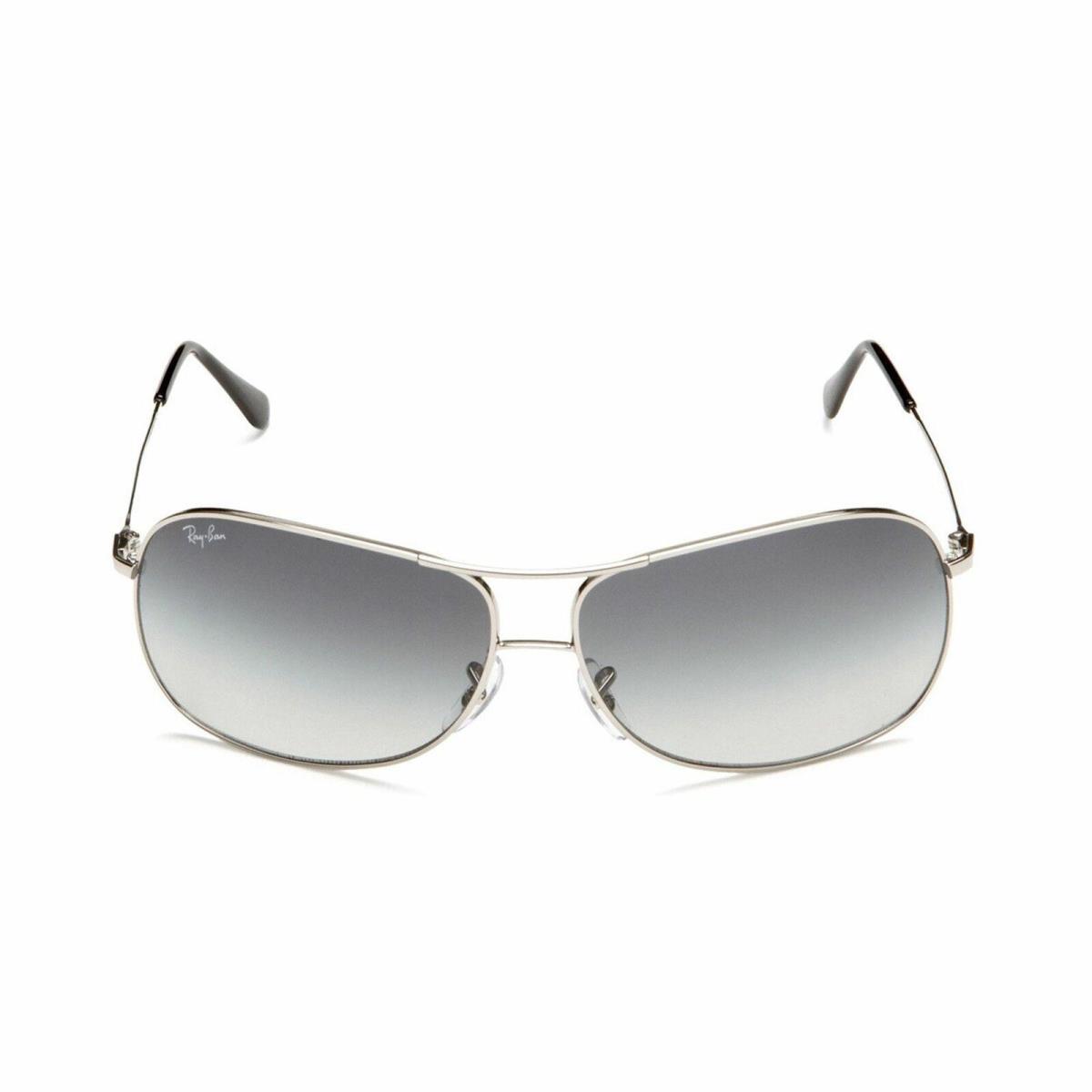 RB3267-003/8G_64 Ray-ban Aviator Sunglasses - Frame: Silver, Lens: Gray