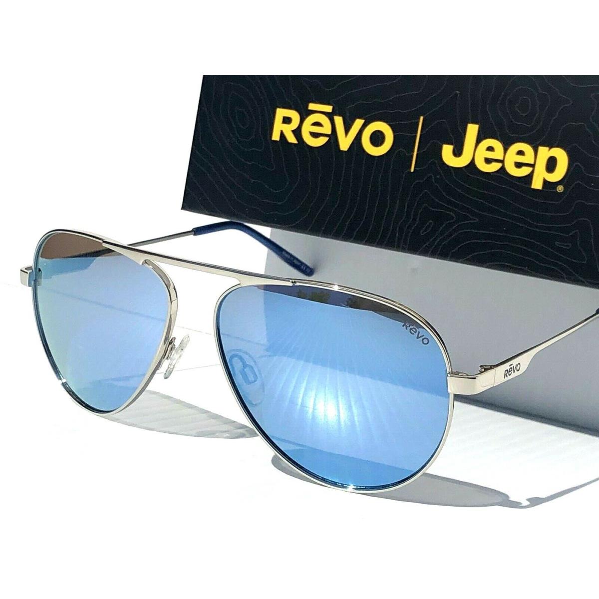 Revo sunglasses JEEP Metro - Silver Frame, Blue Lens