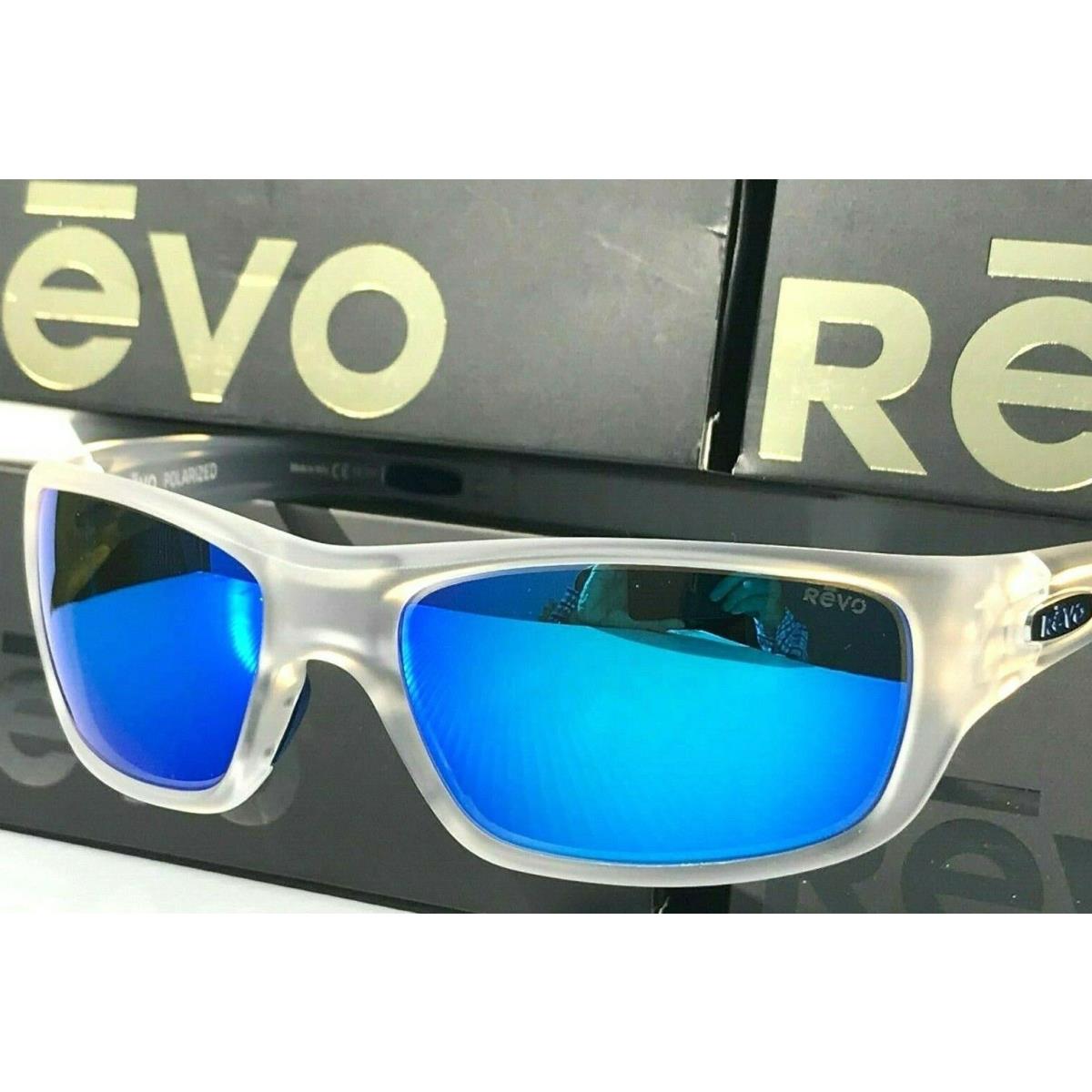 Revo Jasper Clear Matte Polarized Blue Crystal Glass Sunglasses 1111 09 H2O
