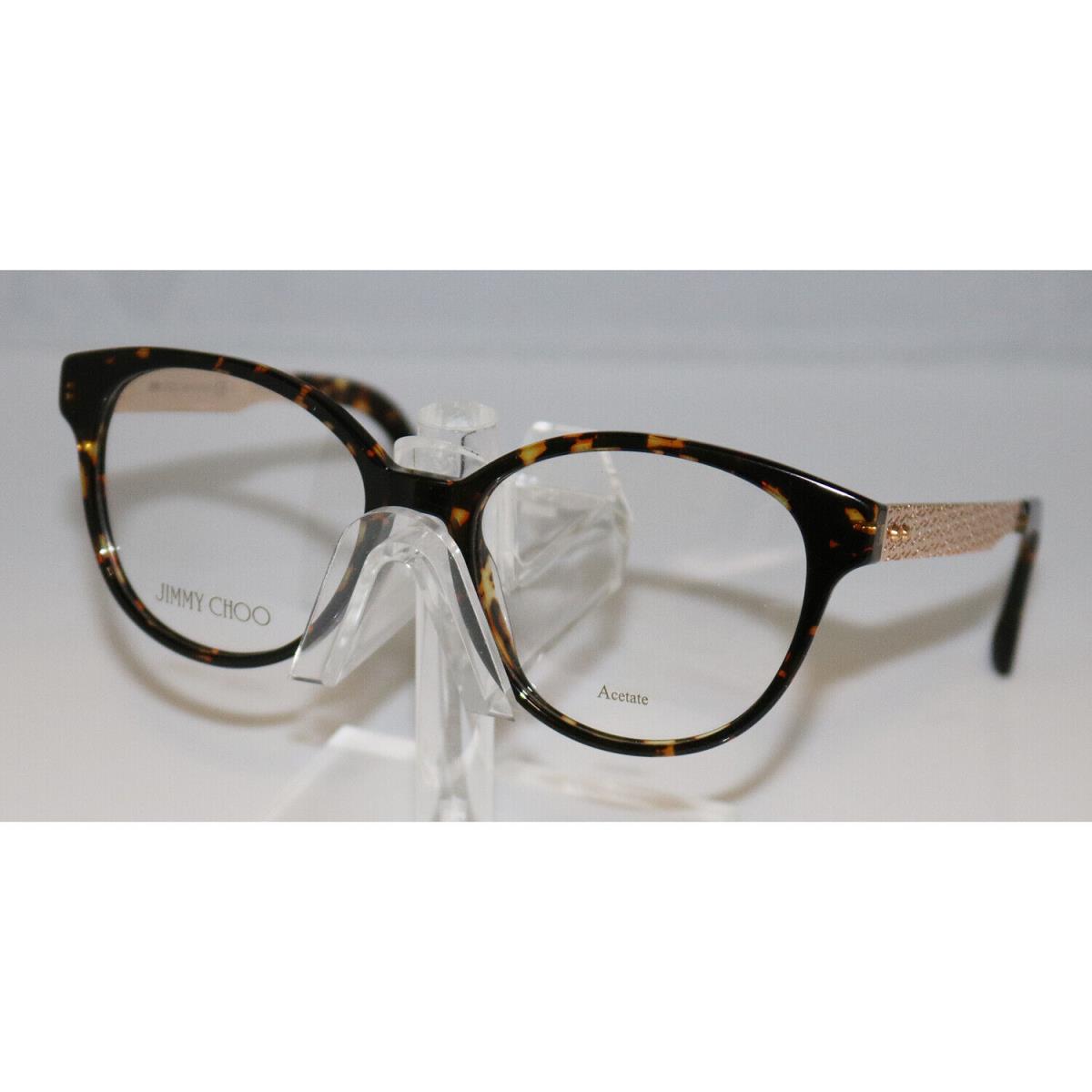 Jimmy Choo JC159 UY8 Spotted Havana Eyeglasses 51-17-140