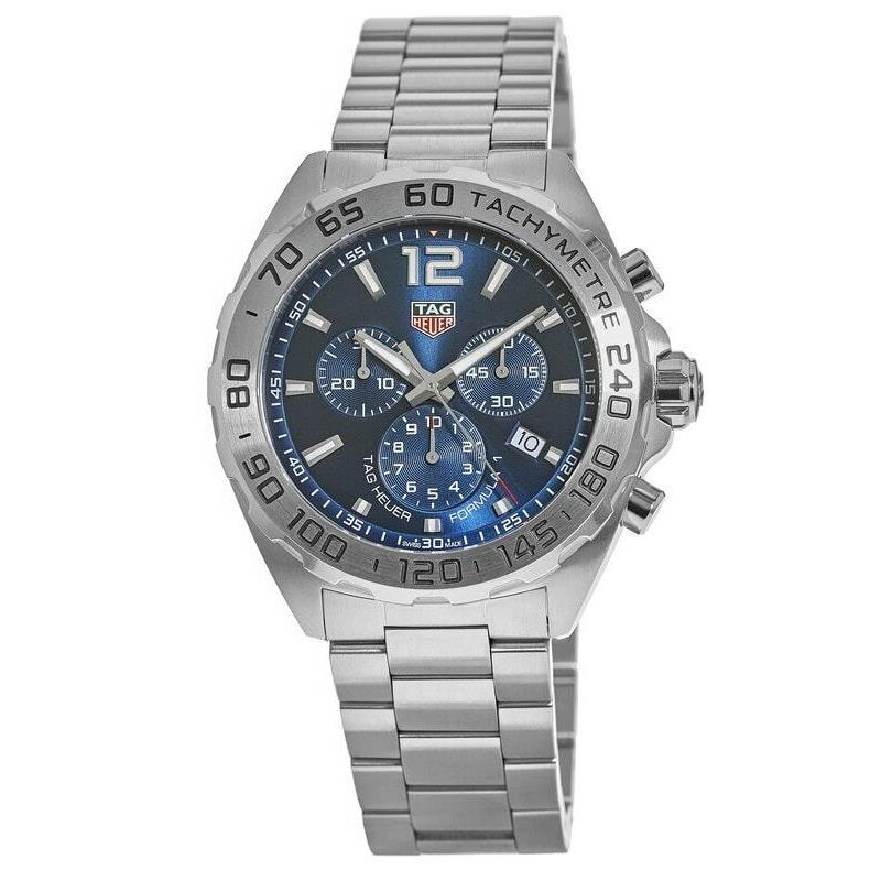 Tag Heuer Formula 1 Quartz Chronograph Blue Men`s Watch CAZ101K.BA0842 - Face: Blue, Dial: Blue, Band: Silver