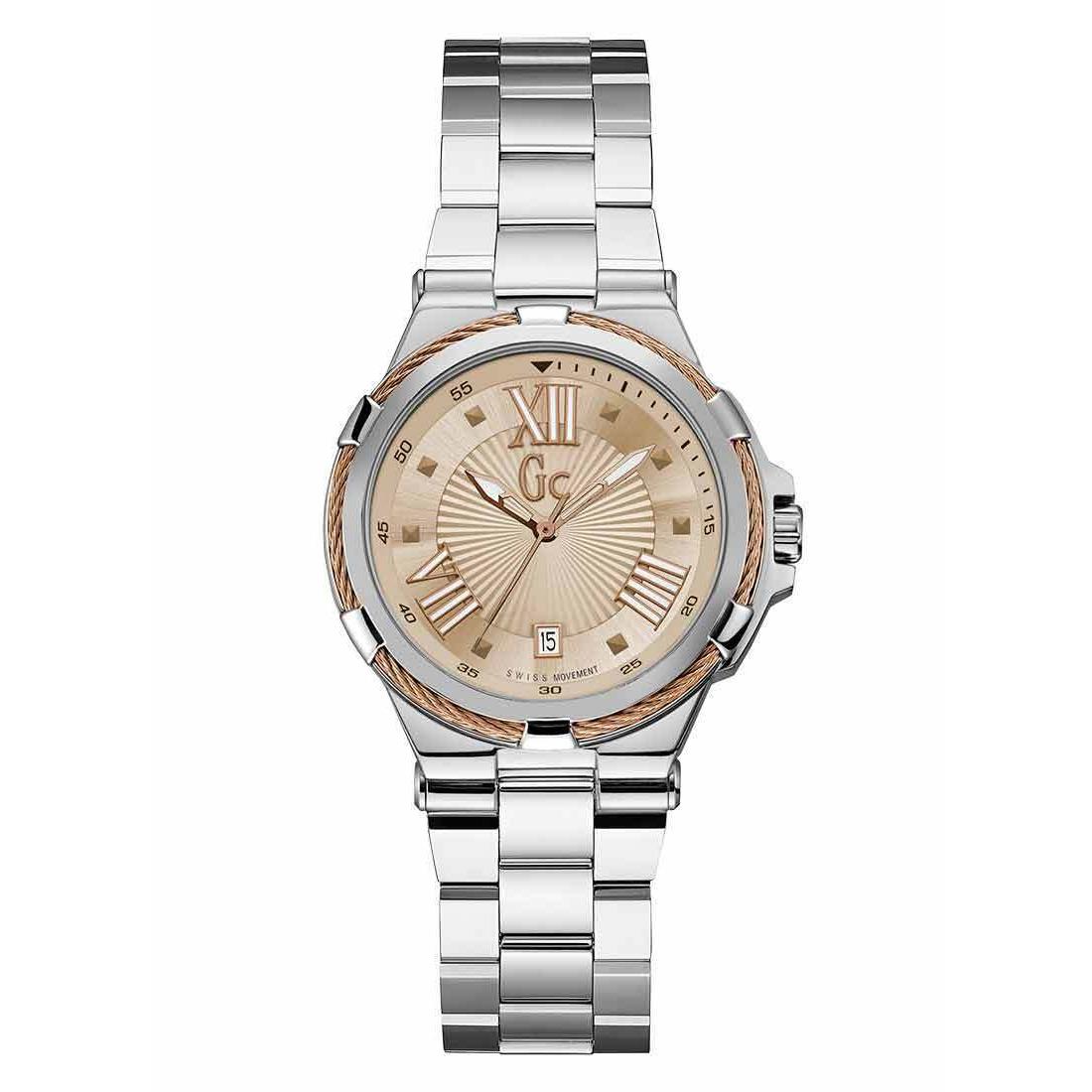 Guess Collection Stainless Steel Silver Color Analog Women`s Watch Y34007L3